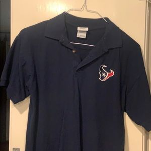 Houston Texans polo shirt sleeve navy men’s medium